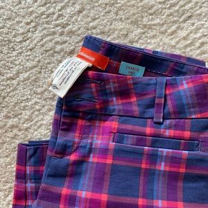 Anthropologie Charlie Ankle plaid pants size 00P